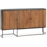 MOME Komoda od masivnog manga u prirodnoj boji 165x90x40 cm Curve – Cijene