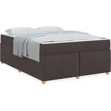  Okvir kreveta s madracem Tamno smeđa 140 x 200 cm tkanina | shoptok.hr