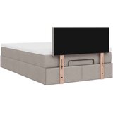 vidaXL Otomanski posteljni okvir z vzmetnico taupe 120x200 cm blago | Shoptok.si