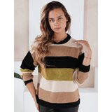 DStreet Damski sweter w paski CALVENA czarno-beżowy | Shoptok.si
