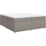 vidaXL Box spring postelja z vzmetnico taupe 200x200 cm blago, (21306338) | Shoptok.si