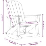  Adirondack ljuljačka Crna 92 x 73,5 x 92 cm HDPE | shoptok.hr