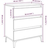 Komoda siva boja betona 60x35x70 cm od konstruiranog drva | shoptok.hr