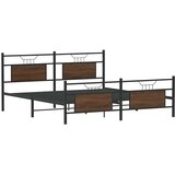  Metalni okvir kreveta bez madraca smeđa boja hrasta 160x200 cm | shoptok.hr