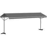  Samostojeća tend Siva 6 x 3 m Poliester - Siva 6 x 3 m s antracitnim okvirom | shoptok.hr