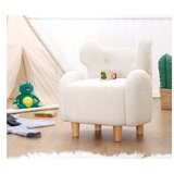 Atelier Del Sofa Dečija fotelja Juano Teddy, 55x61x55 cm, Bijela Cijene