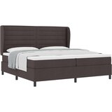  Krevet s uzglavljem i madracem Tamno smeđa 200x200 cm Tkanina | shoptok.hr