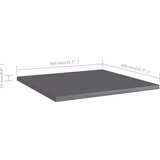 vidaXL Dodatne police za omaro 8 kosov visok sijaj sive 40x40x1,5 cm, (20706058) | Shoptok.si