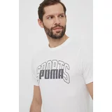Puma Bombažna kratka majica moška, bela barva, 680177