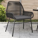 Maison Chic Vrtni stoli - Stol za vrt 2 kosa z blazinami črn poli ratan JS1388, (21878162) | Shoptok.si
