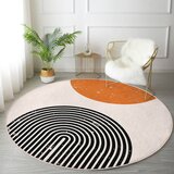 Mila Home Narančasti/krem periv/pogodan za robotski usisavač okrugli tepih ø 100 cm Comfort – | shoptok.hr