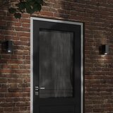  Vanjske zidne svjetiljke 2 kom crne od lijevanog aluminija | shoptok.hr