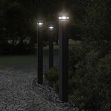 vidaXL Vanjske podne svjetiljke sa utičnicom 3kom crne 110cm aluminij Cijene