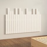  Zidno uzglavlje bijelo 127,5x3x80 cm od masivne borovine | shoptok.hr