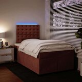 vidaXL Krevet s oprugama i madracem ružičasti 120 x 190 cm baršunasti | shoptok.hr