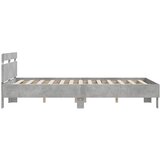  Okvir za krevet s uzglavljem i LED siva boja betona 140x200 cm | Eponuda.ba