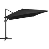 In Konzolni suncobran LED s aluminijskim stupom 400 x 300 cm crni | shoptok.hr