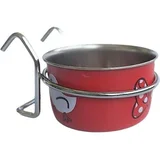 činija za ptice coop cup sa držačem crvena 950ml