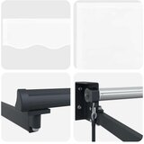 Ručna Ročna zložljiva senčnica z LED lučmi Bela 3,5 x 2,5 m, (5000204816) | Shoptok.si
