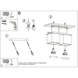  Stropna svetilka QUAD 2 siva, (21347992) | Shoptok.si
