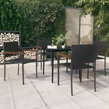  5-dijelni vrtni blagovaonski set crni | shoptok.hr