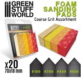 Green Stuff World foam sanding pads - coarse grit assortment (pack x20) | ePonuda.com