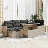 7-dijelni set vrtnih sofa svjetlosivi od poliratana | shoptok.hr