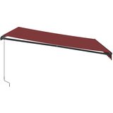 Tenda na ručno uvlačenje s LED svjetlima bordo 400 x 350 cm | Eponuda.com