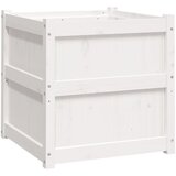 Maison Chic Vrtno cvetlično korito - Cvetlični Lonec belo 60x60x60 cm trdna borovina, (21790367) Cene