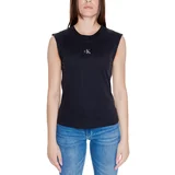 Calvin Klein Jeans Majice s kratkimi rokavi WOVEN LABEL LOOSE J20J223560 Črna