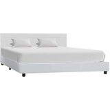  Posteljni okvir belo umetno usnje 140x200 cm | Shoptok.si
