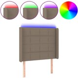 Maison Chic led posteljno vzglavje - vzglavna omarica - nočna omarica taupe 93x16x118/128 cm blago, (21706114) Cene