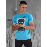 DStreet Turquoise men's T-shirt with print | shoptok.hr