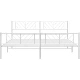 Metalni okvir kreveta uzglavlje i podnožje bijeli 180x200 cm | shoptok.hr