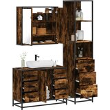 Maison Chic Kopalniški sestavi - Kopalniška garnitura 3-delna dimljeni hrast inženirski les, (21788439) | Shoptok.si