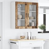  Zidni stakleni ormarić 2 pcs Staro drvo 40 x 31 x 80 cm | shoptok.hr