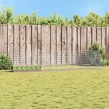 vidaXL Kletka za zajce srebrna 215 x 100 x 85 cm Cinkana jeklena | Shoptok.si