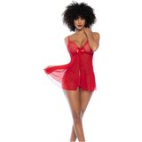 Mapalé - čipkasta majica in tangice (rdeča) | Shoptok.si
