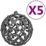  61-dijelni set božićnih kuglica s vrhom 150 LED bijelo-sivi | shoptok.hr