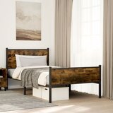  Metalni okvir kreveta bez madraca boja hrasta 100x190 cm Cijene