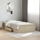 Furnova Posteljni okvir s predali sonoma hrast 90x200 cm inženirski les, (21935368) Cene