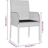  11-dijelni vrtni blagovaonski set crno-sivi od poliratana | shoptok.hr