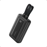 Anker Zolo Powerbank 10000 mAh, 30W z vgrajenima kabloma USB-C + Lightning, črn