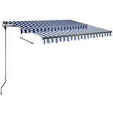  Ročno zložljiva tenda z LED lučkami 300x250 cm modra in bela, (20728827) | Shoptok.si