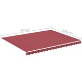  Zamjenska tkanina za tendu bordo 4,5 x 3,5 m | shoptok.hr