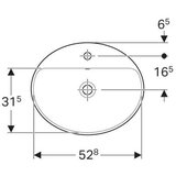 Geberit LAVABO VARIFORM UGRADNI OVALNI 550X450 GEBERIT 500.720.01.2 | ePonuda.com