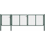  Vrtna vrata Čelik 400x75 cm Zelena | shoptok.hr