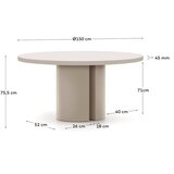 Kave Home Jedilna miza ø 150 cm Nealy – | Shoptok.si