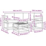  Set vanjskih sofa 5 kom. Bijela i svjetlosiva Poliester | shoptok.hr