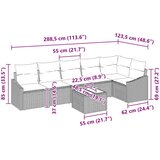  Set sofe s jastukom 7 pcs Siva poliratan | shoptok.hr